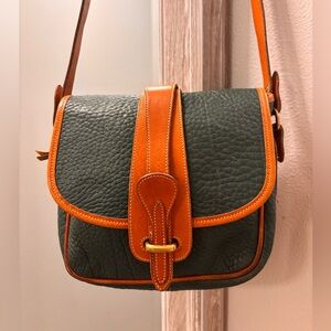 90s Dooney & Bourke Forest Green Leather Crossbody Bag